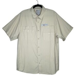 Hartwell Fishing‎ Company Shirt Men's Medium Short Sleeve Button Up Outdoors